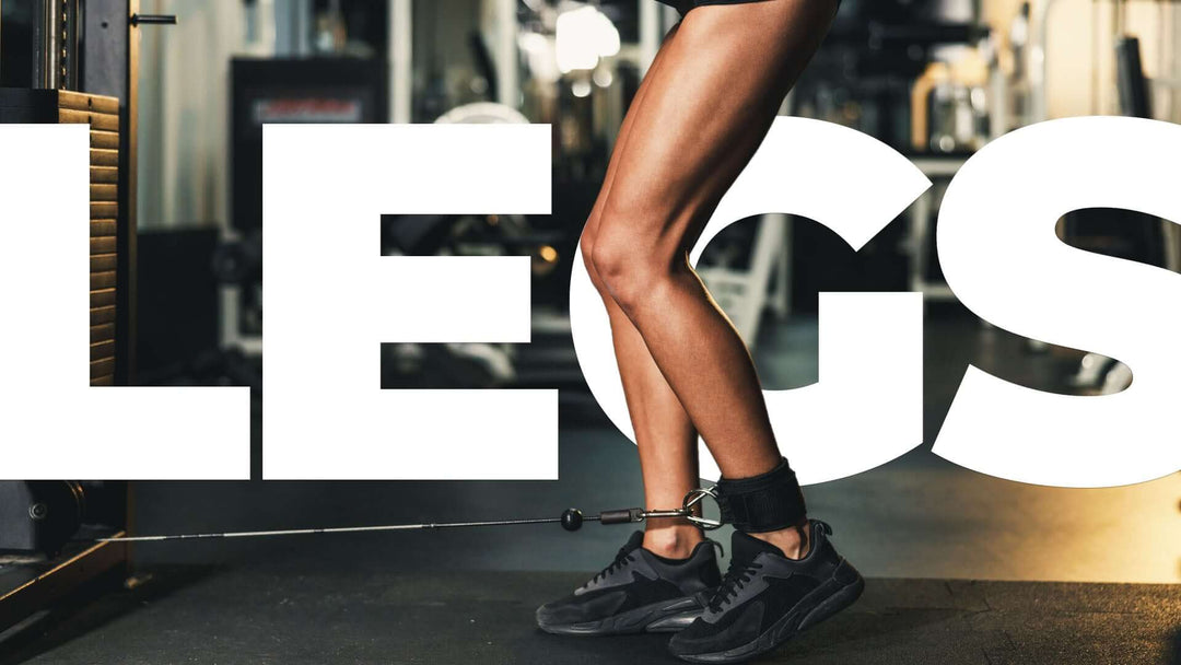 Building Strong Balanced Leg Muscles during a workout at the gym focusing on leg training.