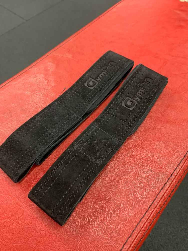 GymPin Padded Leather Weight Lifting Straps