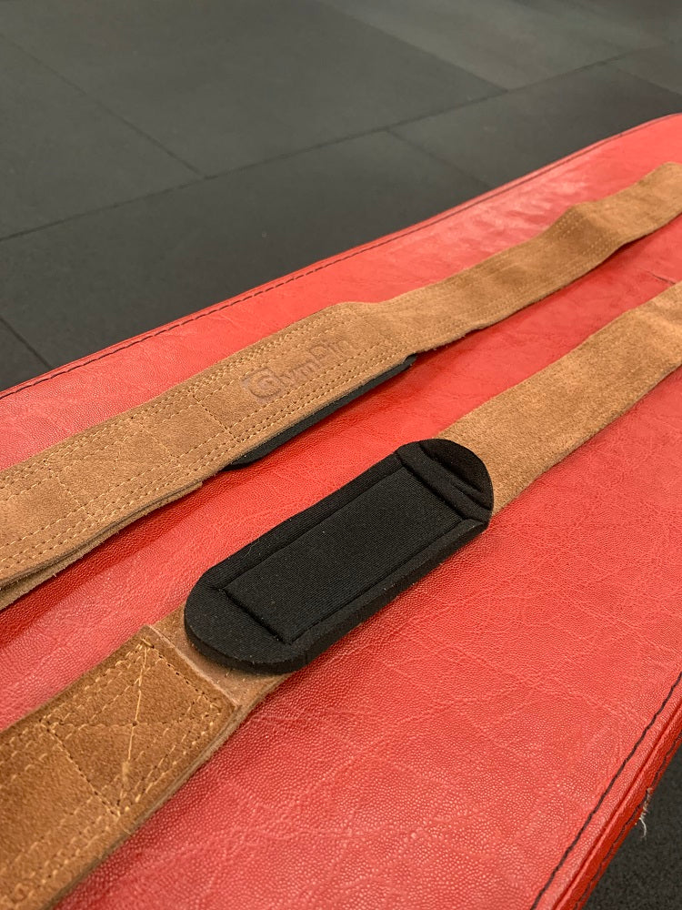 GymPin Padded Leather Weight Lifting Straps