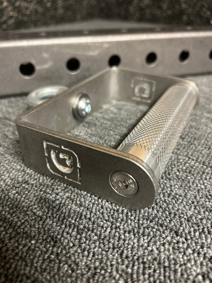 Fixed Roller D Handle by GymPin - STAINLESS STEEL