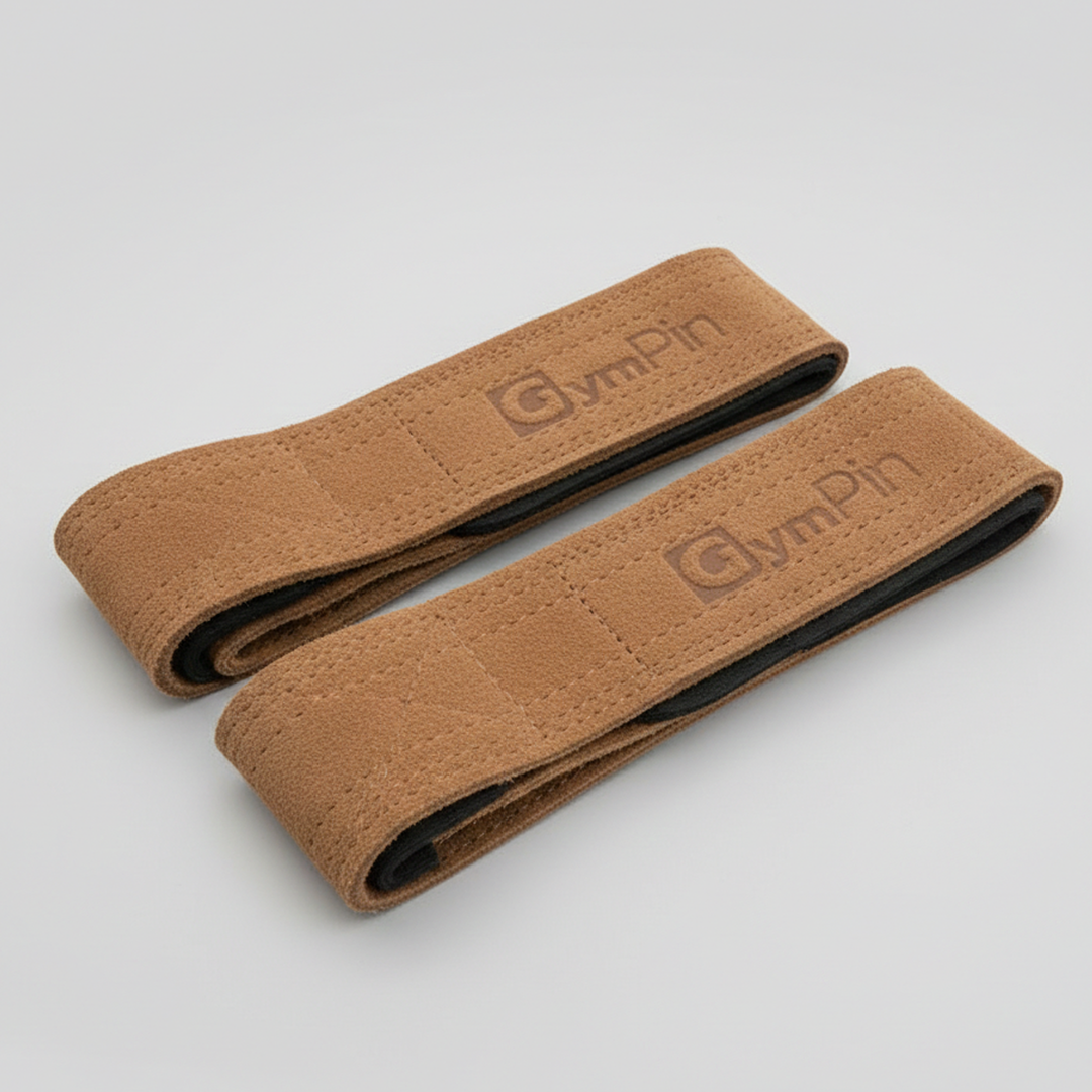 GymPin Padded Leather Weight Lifting Straps